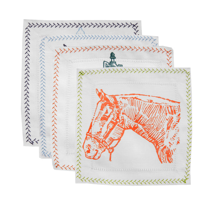 Henry Dry Goods Keeneland Icons Cocktail Napkins Set of 4