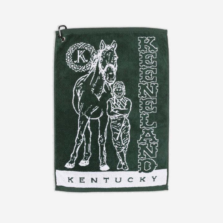 Ahead Keeneland Standing Horse & Jockey Golf Towel